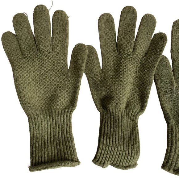 Lot 2 Pairs USMC Wool Glove Inserts Enhanced Grip Liners Olive Drab Marine Corps - Picture 5 of 7